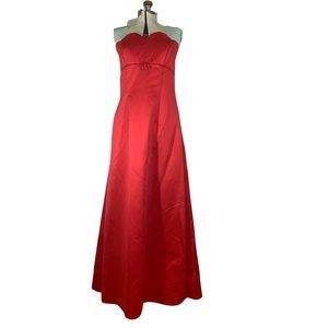 Vintage Bill Levkoff Red Satin Dress